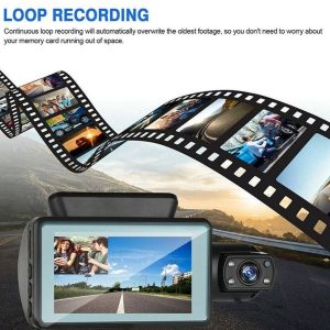 دوربین ثبت وقایع خودرو 2 لنز مدل  A68